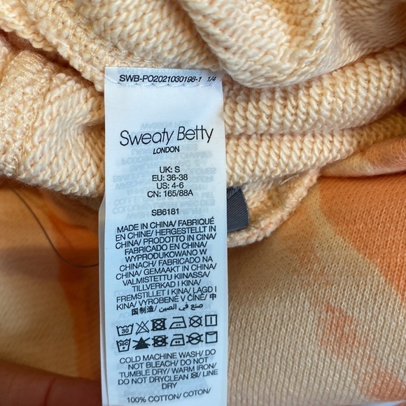 Sweaty Betty Essentials jogger nectarine orange tie dye NWT - Picture 7 of 8